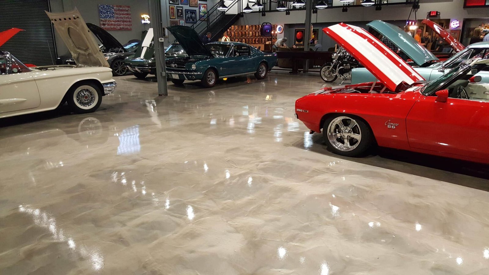 Low-VOC epoxy installation process on residential garage floor Low-VOC epoxy installation process on residential garage floor