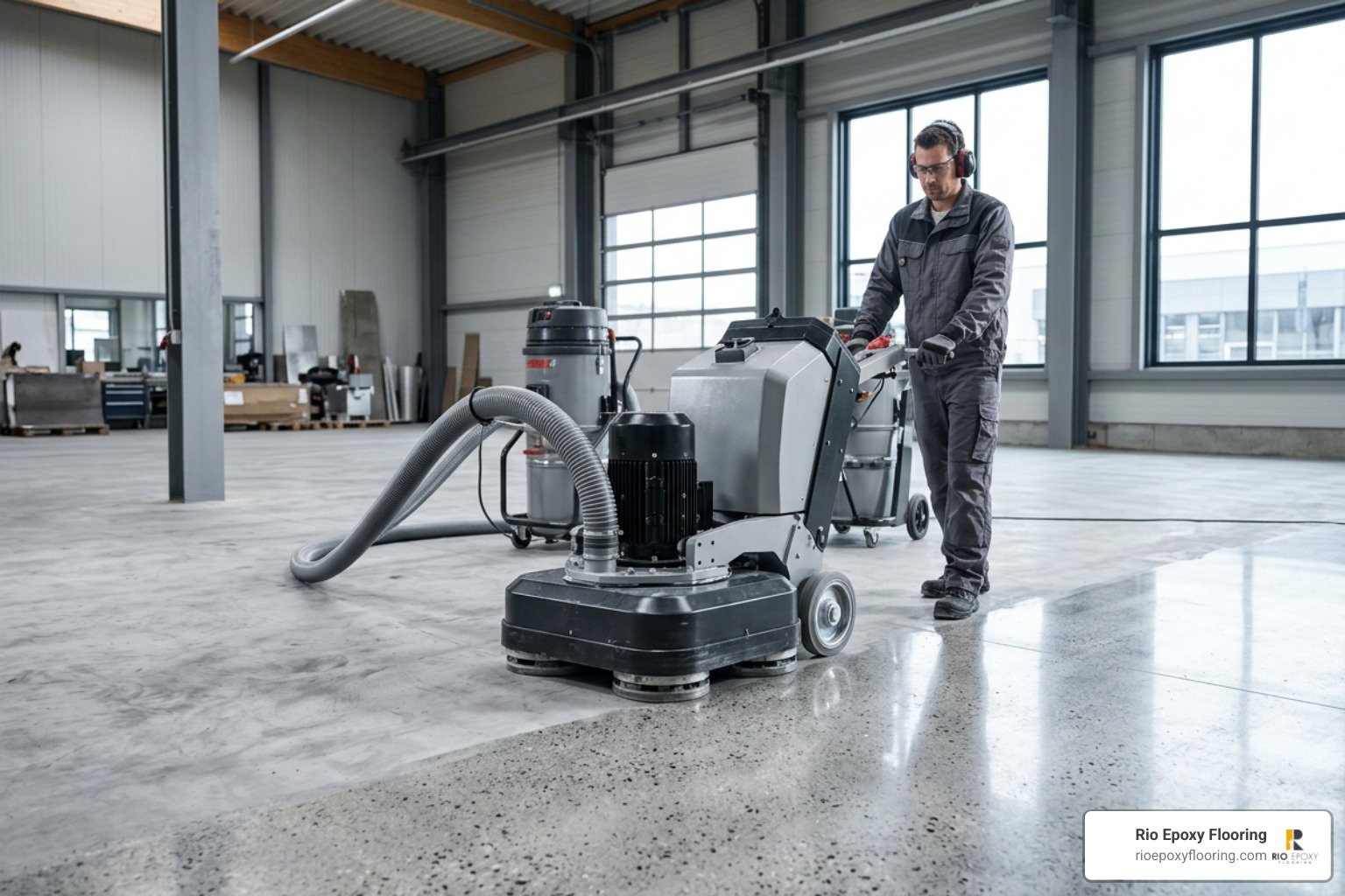 diamond grinding machinery refining an interior concrete slab diamond grinding machinery refining an interior concrete slab