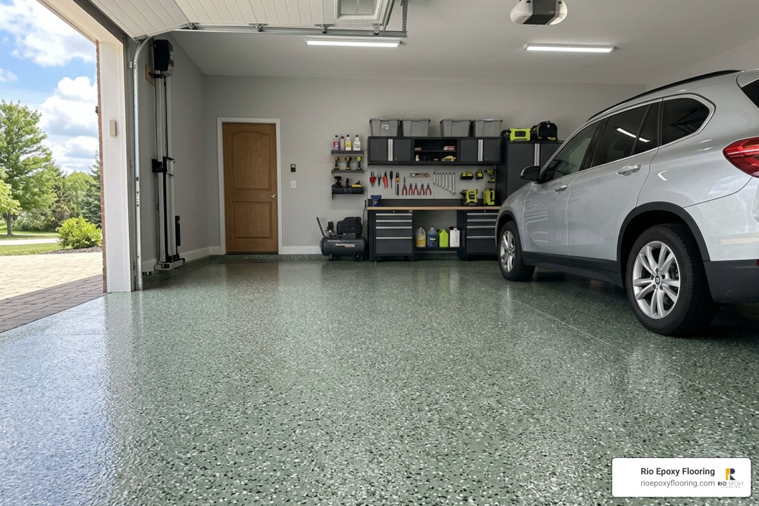sage green flake epoxy garage floor sage green flake epoxy garage floor