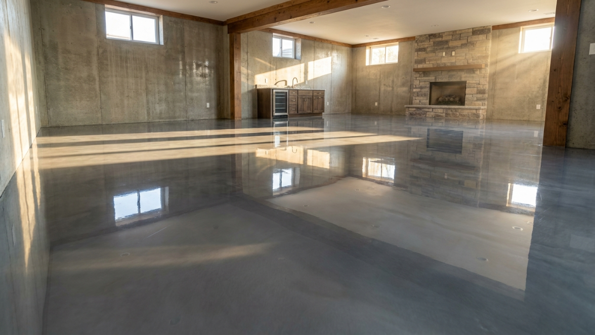 polished concrete floor