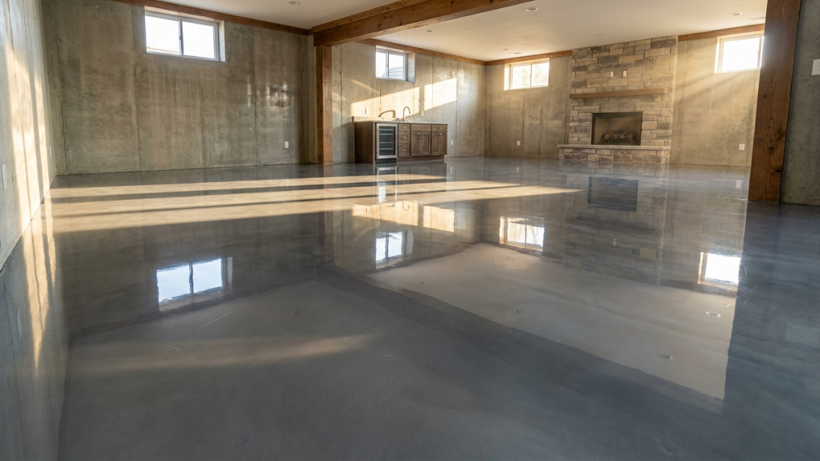 polished concrete floor